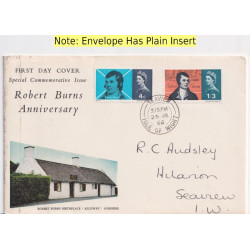 1966-01-25 Robert Burns Stamps Seaview IOW cds FDC (92002)
