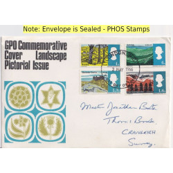 1966-05-02 Landscape PHOS Stamps London WC FDC (92010)