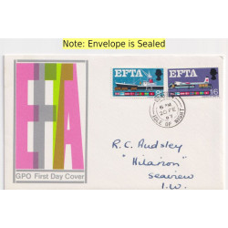 1967-02-20 EFTA Stamps Seaview IOW cds FDC (92035)
