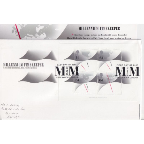 1999-12-31 Millennium Timekeeper Stamps Greenwich Souv (92038)