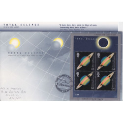 1999-08-11 Total Eclipse M/Sheet Falmouth FDC (92044)