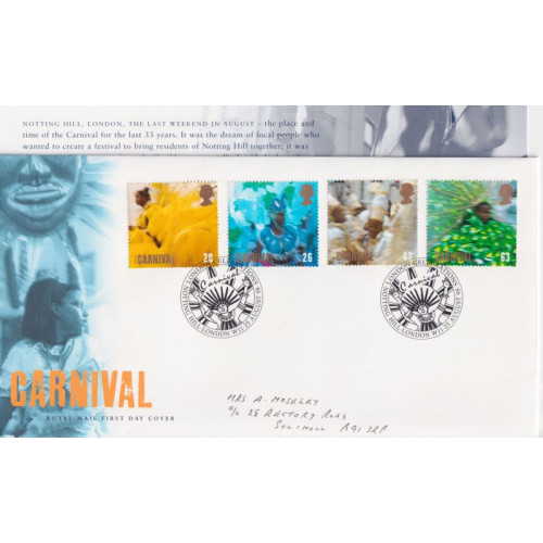 1998-08-25 Carnival Stamps Notting Hill FDC (92046)