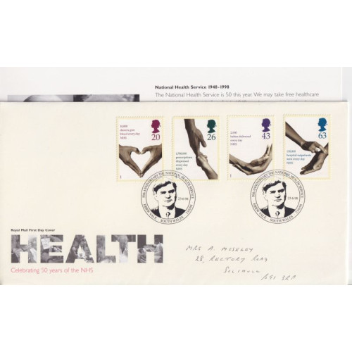 1998-06-23 Health NHS Stamps Ebbw Vale FDC (92047)