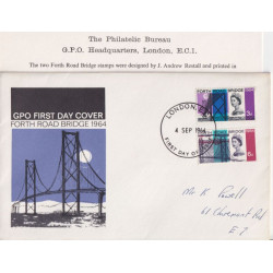 1964-09-04 Forth Road Bridge Stamps London FDC (92053)