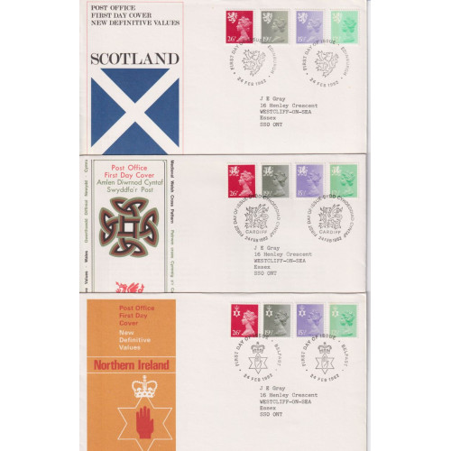 1982-02-24 Regional Definitive x3 SHS FDC (92095)