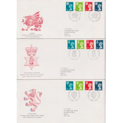 1988-11-08 Regional Definitive Stamps x3 SHS FDC (92100)
