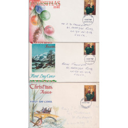 1967-10-18 Christmas Stamps x5 FDC (92104)