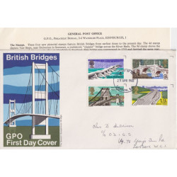 1968-04-29 British Bridges Stamps London FDC (92108)