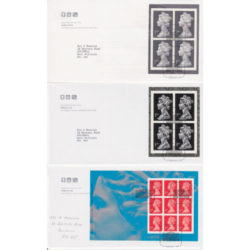 1999-02-16 Profile on Print x 5 Booklet Stamps FDC (92116)