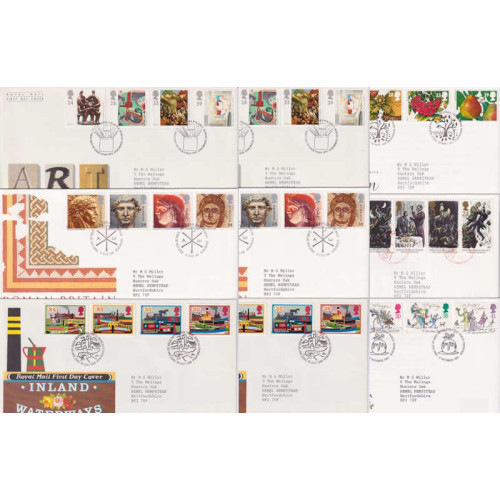 1993 First Day Covers x 9 Bureau FDC (92131)