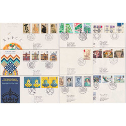 1990 First Day Covers x 9 Bureau FDC (92134)