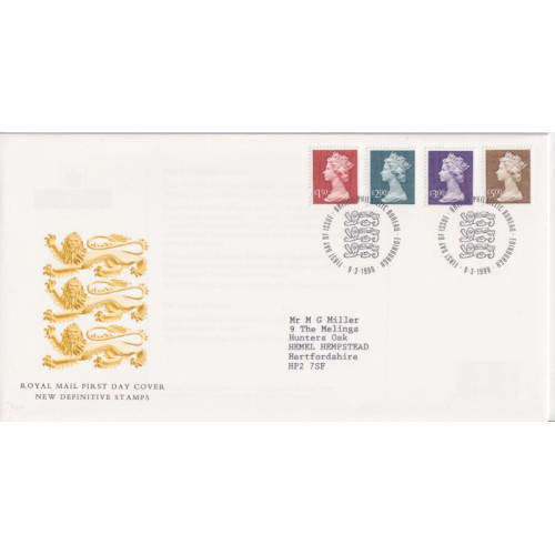 1999-03-09 High Value Definitive Stamps Bureau FDC (92190)