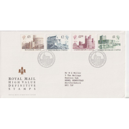 1988-10-18 High Value Castle Definitive Windsor FDC (92196)