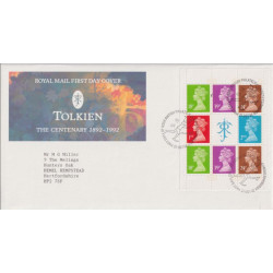 1992-10-27 Tolkien Bklt Pane Stamps Bureau FDC (92206)