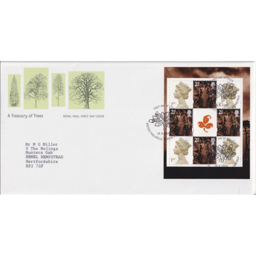 2000-09-18 A Treasury of Trees Booklet Bureau FDC (92233) 2000-09-18 A Treasury of Trees Booklet Bureau FDC (92233)