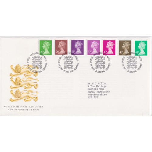 1996-06-25 Definitive Stamps Bureau FDC (92239)