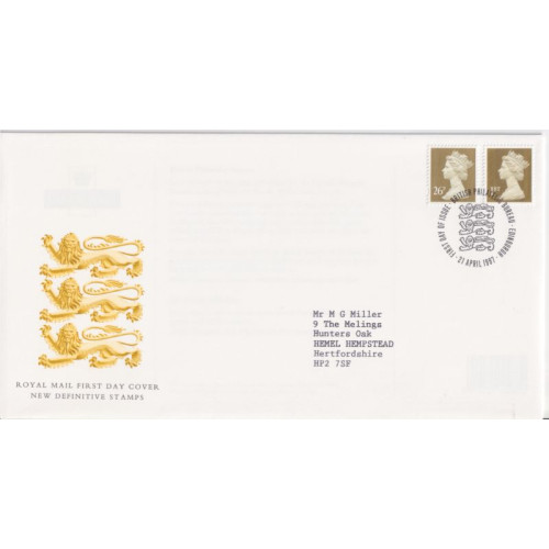 1997-04-21 Definitive 1st / 26p Bureau FDC (92247)