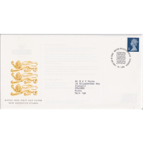 1999-01-19 Definitive E Stamp Bureau FDC (92252)