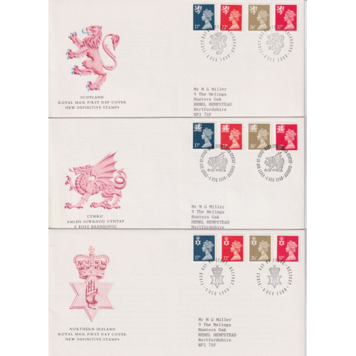 1990-12-04 Regional Definitive x3 SHS FDC (92269) 1990-12-04 Regional Definitive x3 SHS FDC (92269)