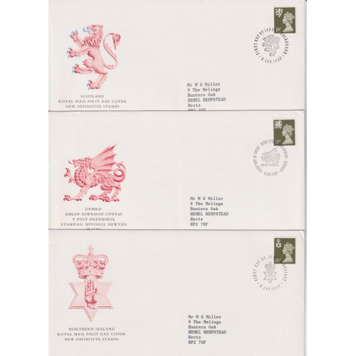 1987-01-06 Regional Definitive x3 SHS FDC (92272)