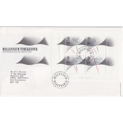 1999-12-14 Millennium Timekeeper Stamps Bureau FDC (92287)