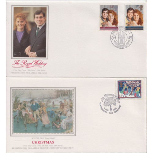 1986 x 2 PPS First Day Covers (91614)
