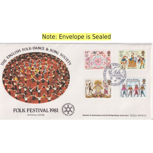 1981 English Folk Festival FDC (91630)