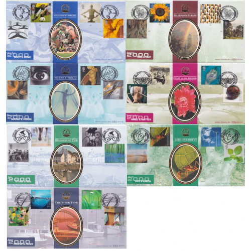 2000 x 7 Benham Official First Day Covers (91644)