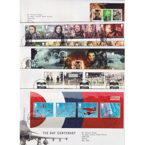 2018 First Day Covers x 25 T/House FDC (91671)