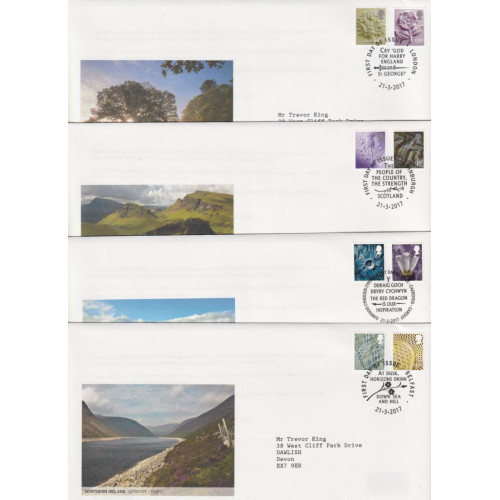 2017 Regional Definitive Stamps x 4 FDC (91672)