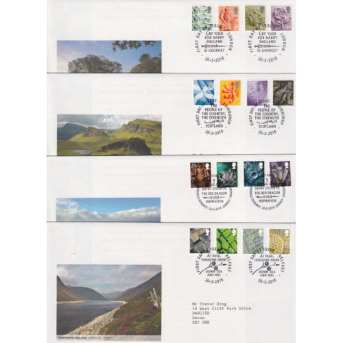2018 Regional Definitive Stamps x 4 FDC (91673)