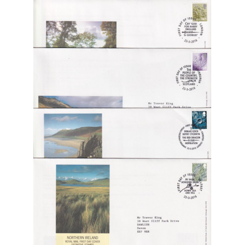 2016 Regional Definitive Stamps x 4 FDC (91676)