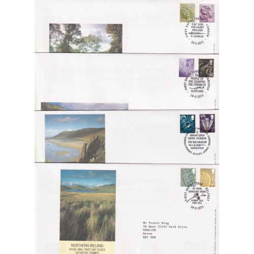 2015 Regional Definitive Stamps x 4 FDC (91678)