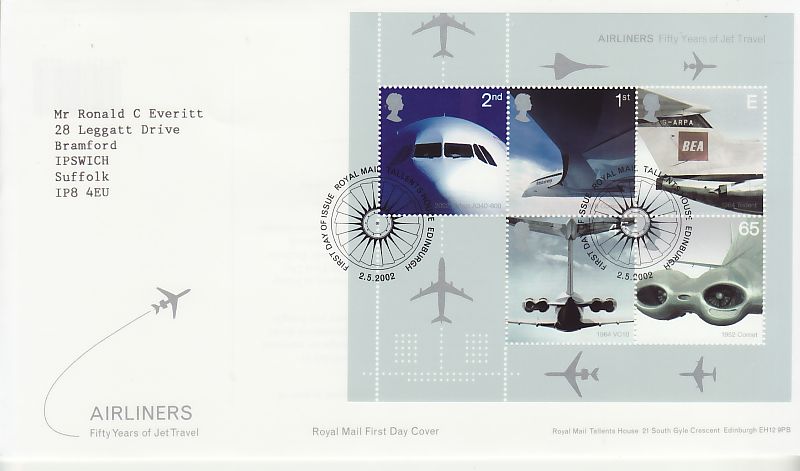 Airliners First Day Cover