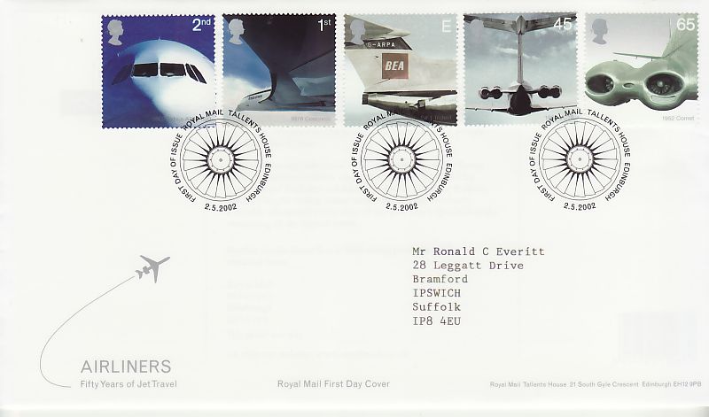 Airliners First Day Cover