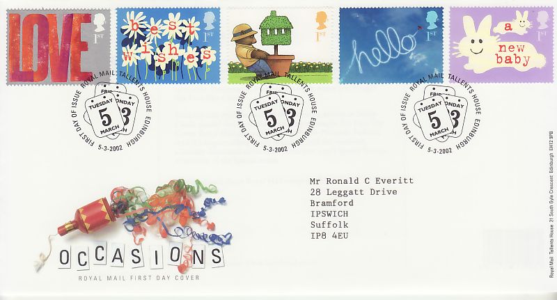 Occasions First Day Cover
