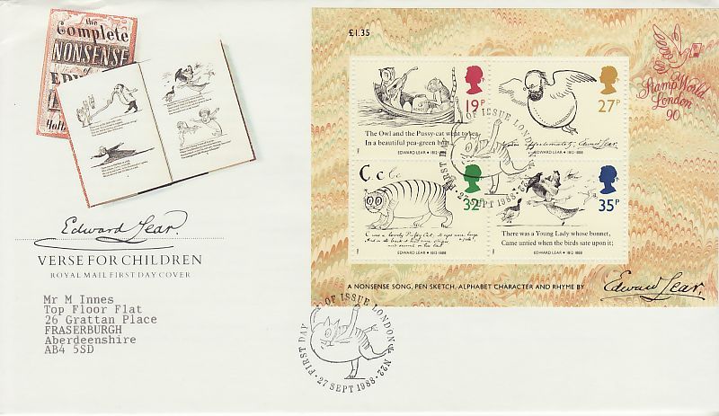 Edward Lear First Day Cover