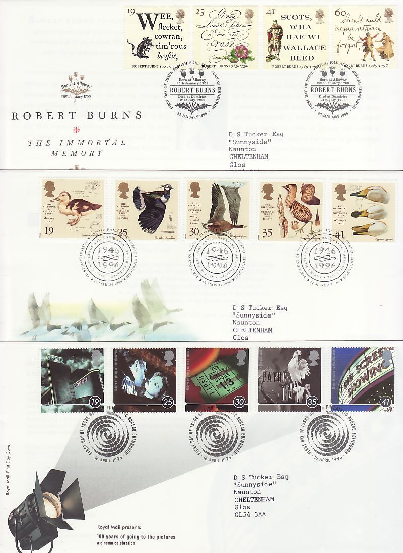 1996 First Day Covers