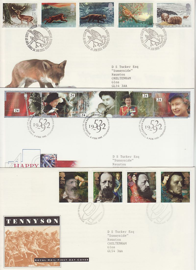 1992 First Day Covers